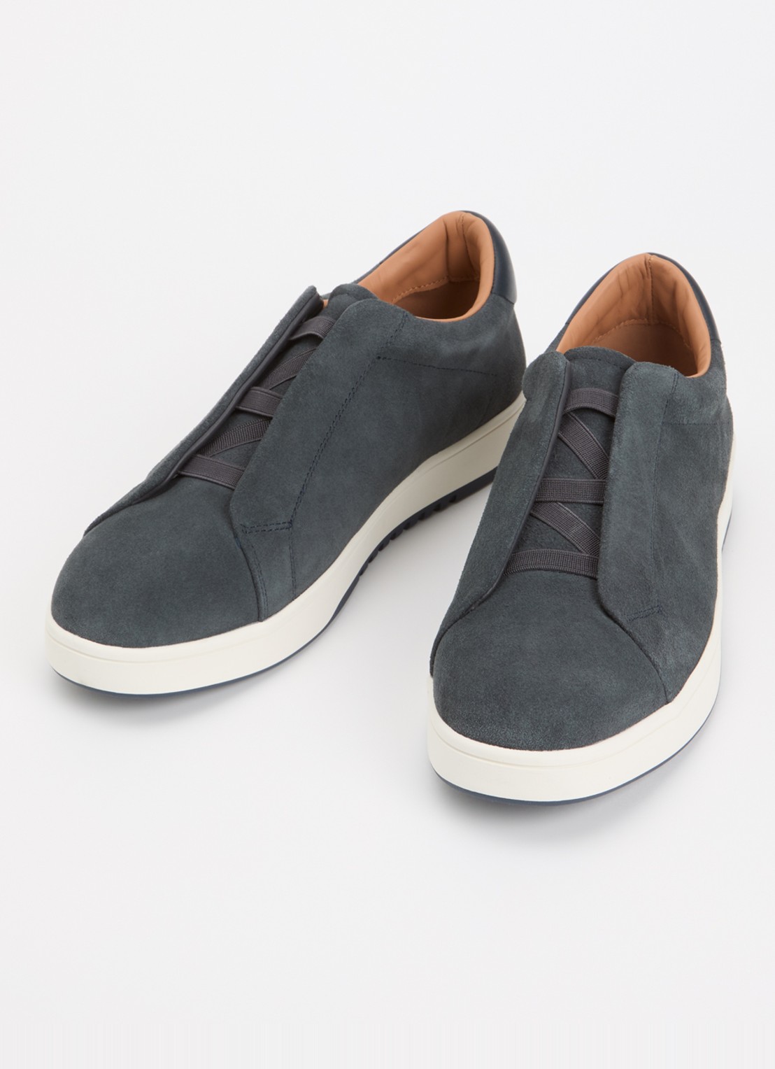 Dune London Wide Fit Troys sneaker  - detail 2 donkerblauw