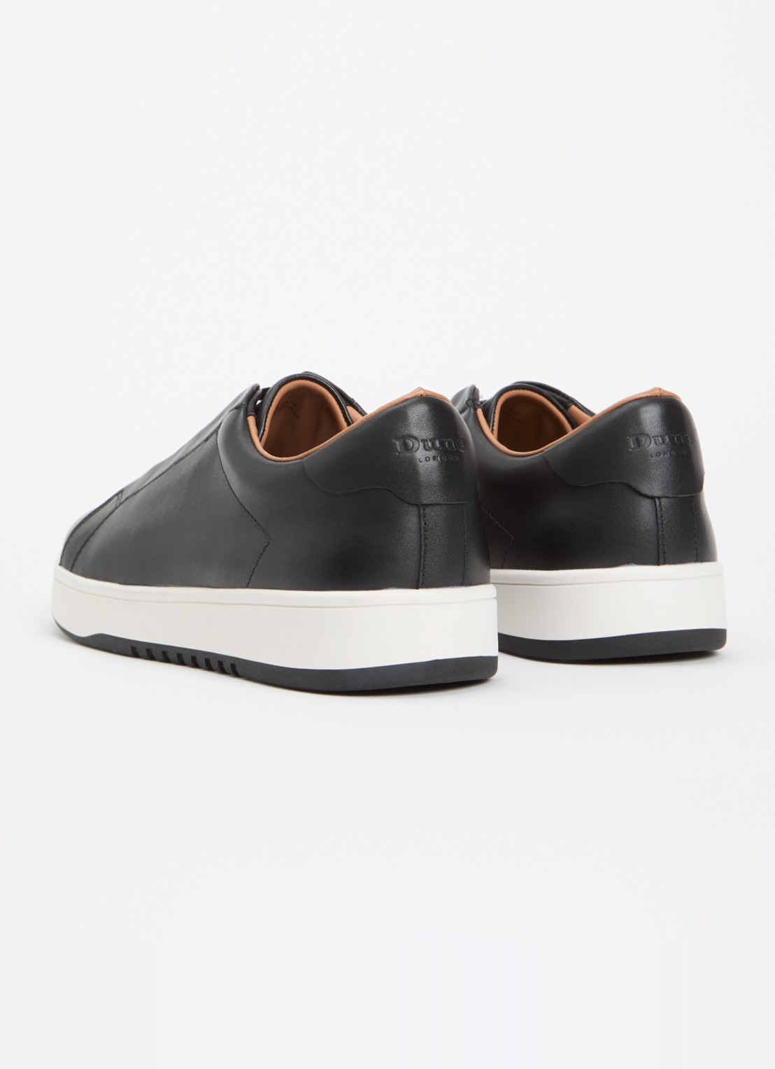 Dune London Wide Fit Troys sneaker  - achterkant zwart