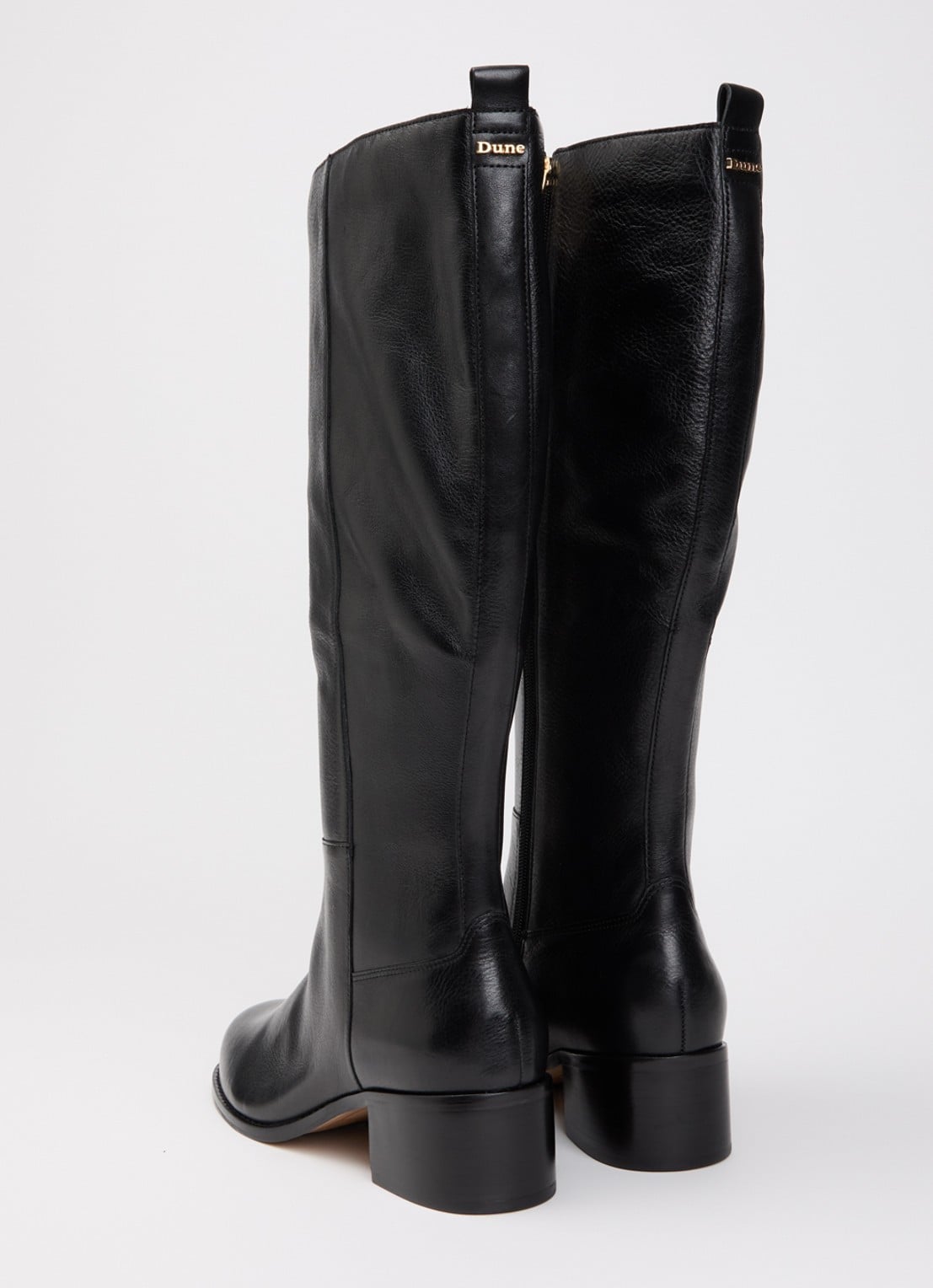 Dune London Wide Fit Turner laars van leer - achterkant 4 zwart