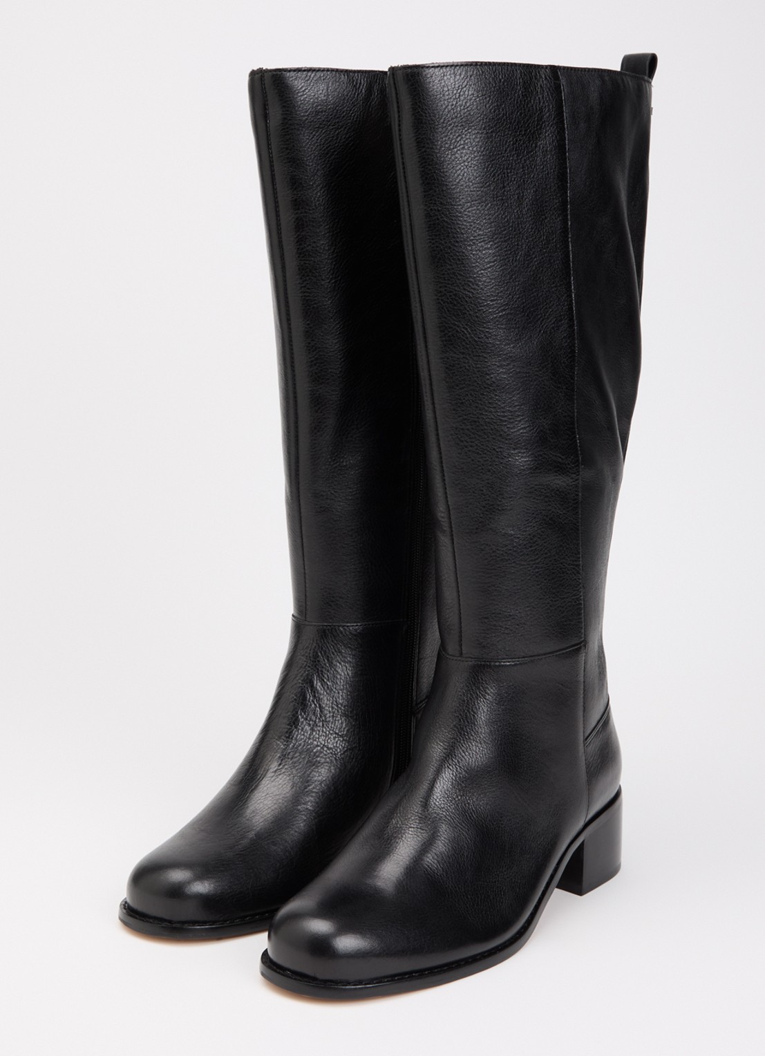 Dune London Wide Fit Turner laars van leer - detail zwart