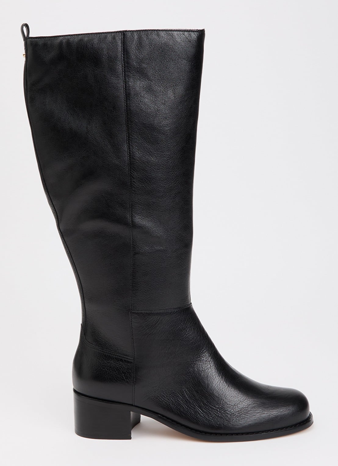 Dune London Wide Fit Turner laars van leer - voorkant 3 zwart