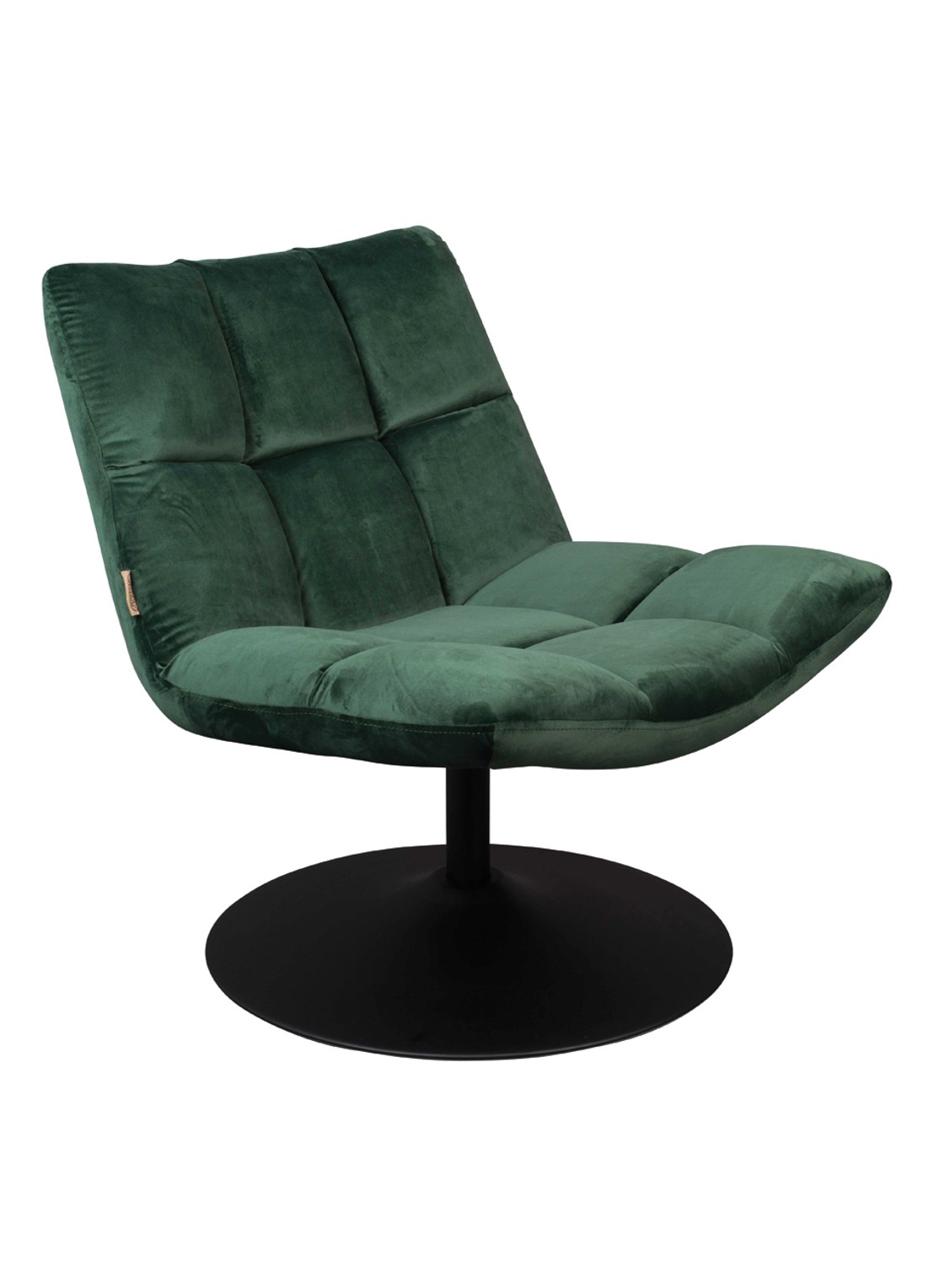 Dutchbone Bar velvet fauteuill - voorkant 2 groen