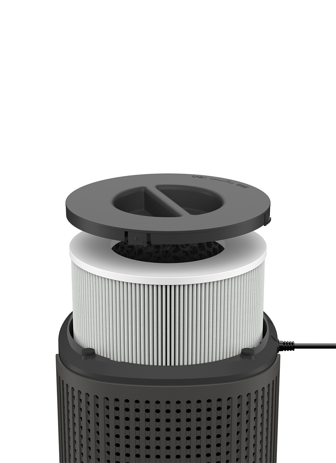 Duux Bright 2 Smart luchtreiniger - detail 4 zwart