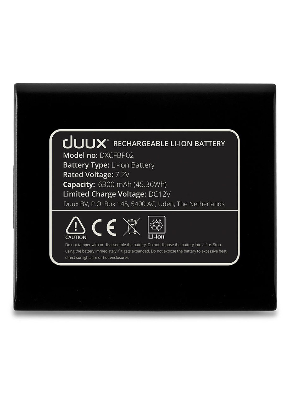 Duux Dock & Battery Pack voor Whisper Flex Ultimate - Gen 1 - voorkant zwart