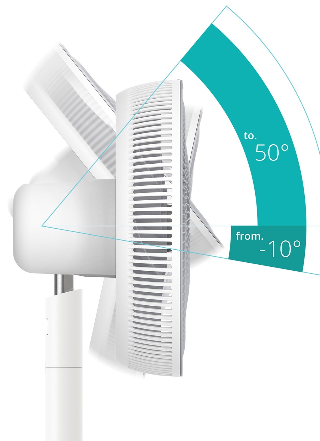Duux Duux Whisper Essence verstelbare vloerventilator, 95 cm hoog - detail 4 wit