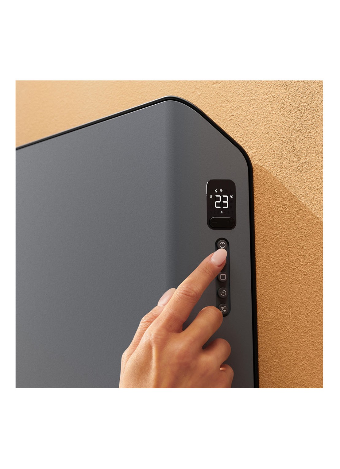 Duux Edge Smart Convector kachel, 40 cm hoog - detail 3 grijs