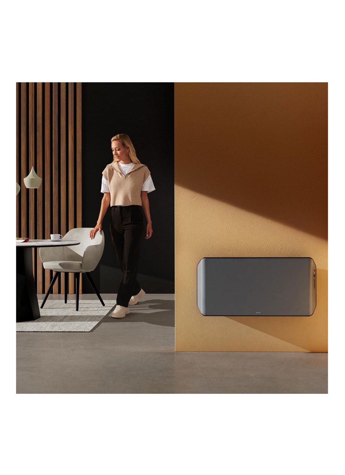 Duux Edge Smart Convector kachel, 40 cm hoog - detail 7 grijs
