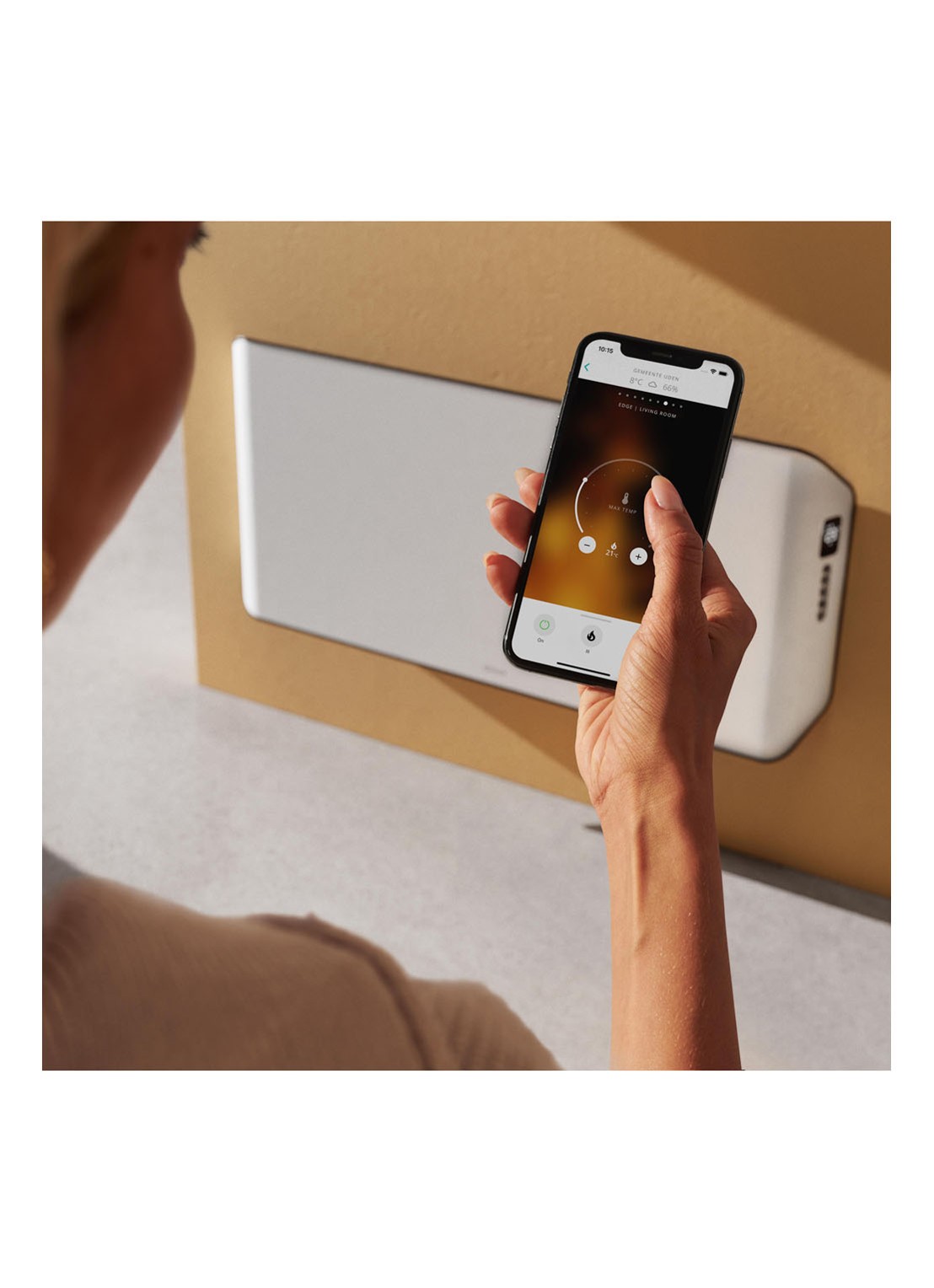 Duux Edge Smart Convector kachel, 40 cm hoog - detail 6 wit