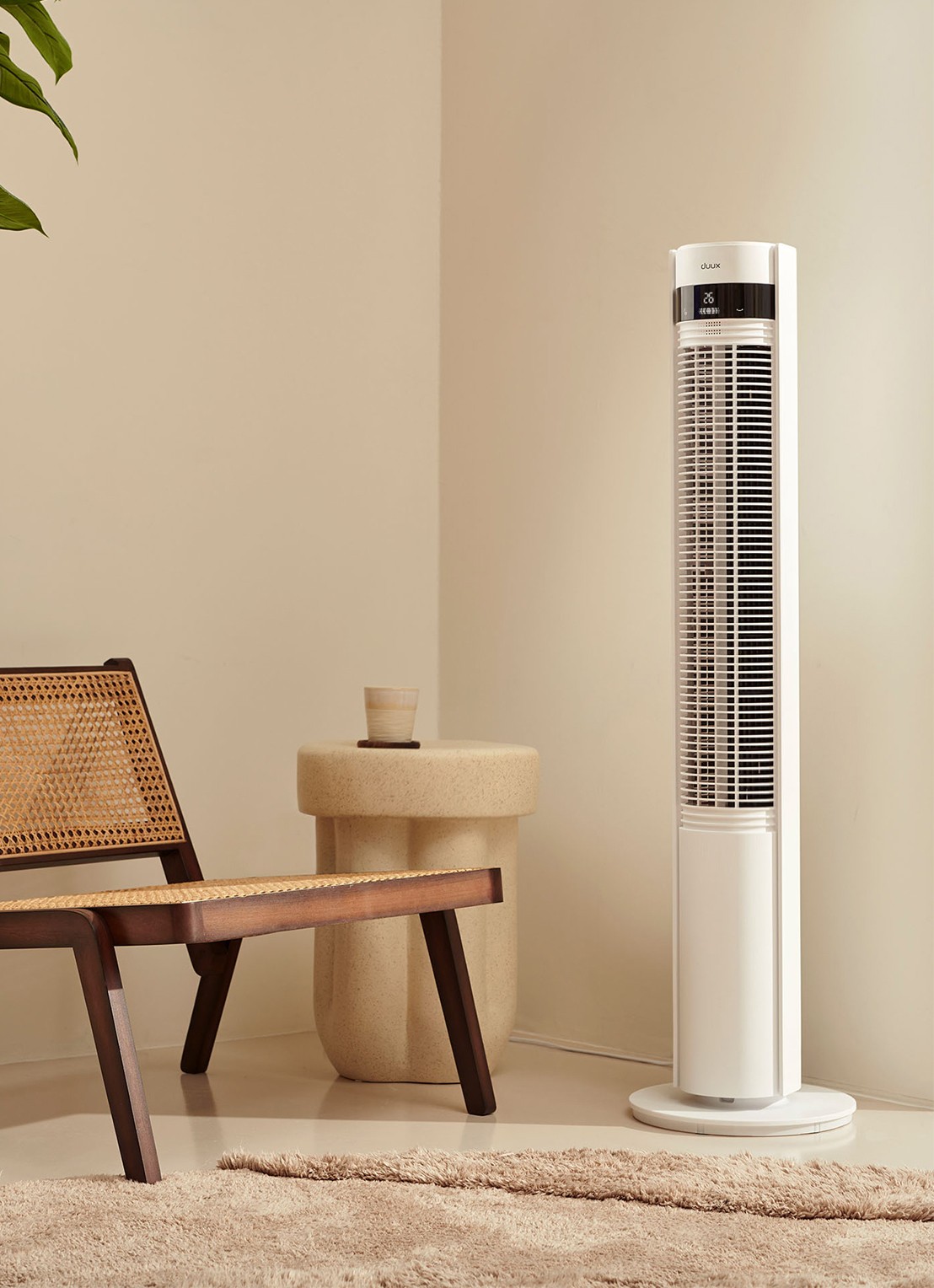Duux Elevate Smart Tower torenventilator - voorkant 2 wit