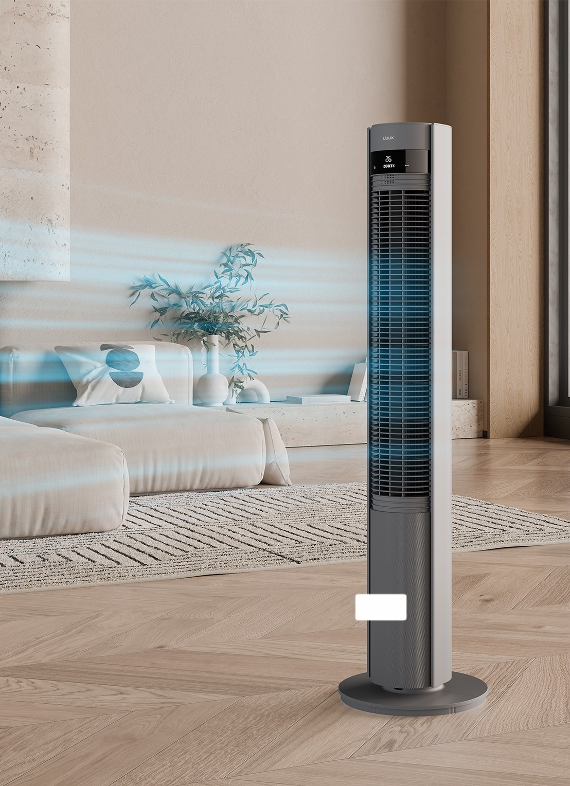 Duux Elevate Smart Tower torenventilator - detail 2 grijs