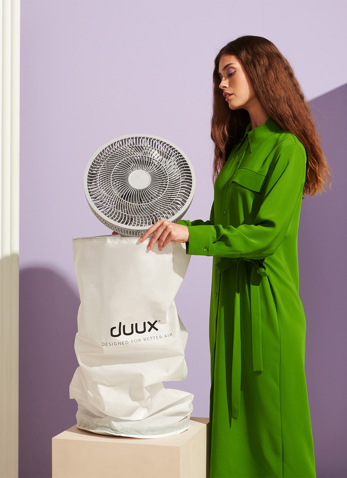 Duux Opberghoes voor alle Whisper modellen - achterkant wit