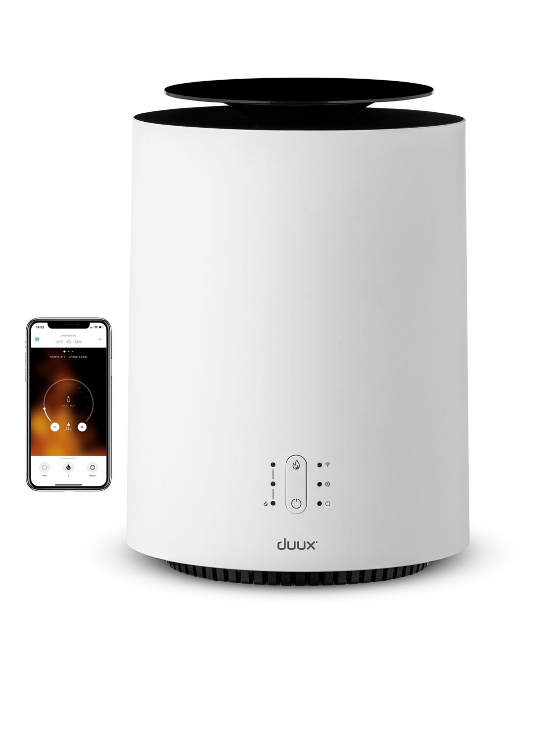 Duux Threesixty 2 Smart Keramische kachel, 29,5 cm hoog - voorkant 2 wit