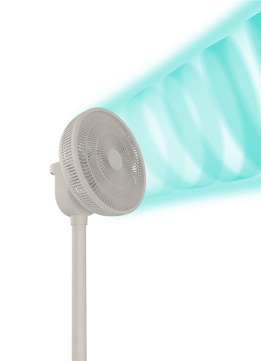 Duux Whisper 2 Smart verstelbare vloerventilator, 92 cm hoog - detail 4 ivoor