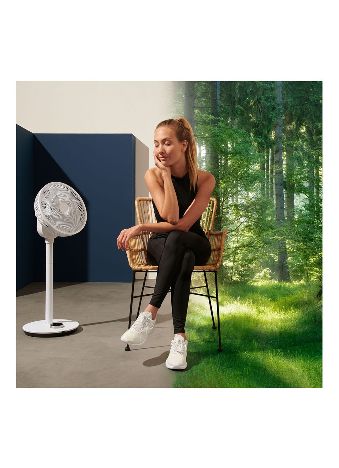 Duux Whisper Flex Smart verstelbare vloerventilator met batterij, 88 cm  - detail 2 wit