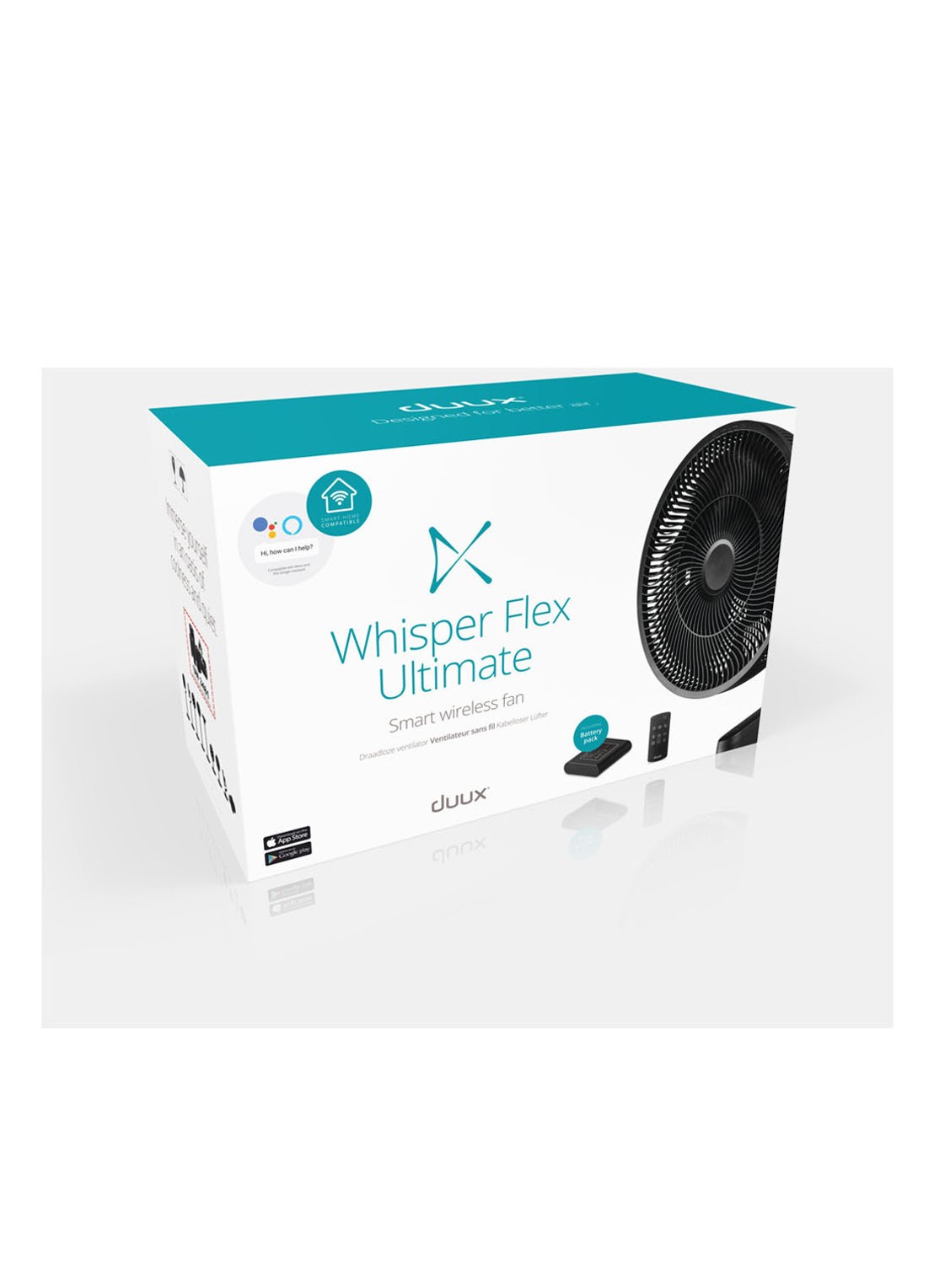 Duux Whisper Flex Ultimate verstelbare vloerventilator met batterij, 103 cm - detail 6 zwart