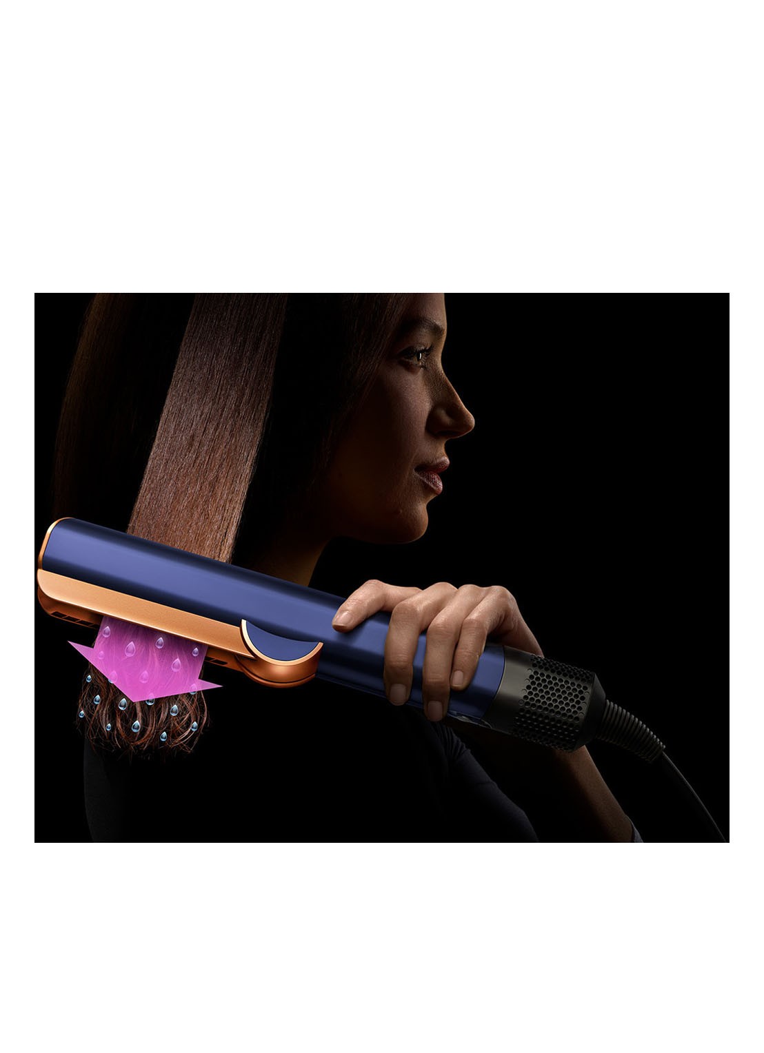 Dyson Airstrait Prusian stijltang - blauw / koper  - detail 4 blauw