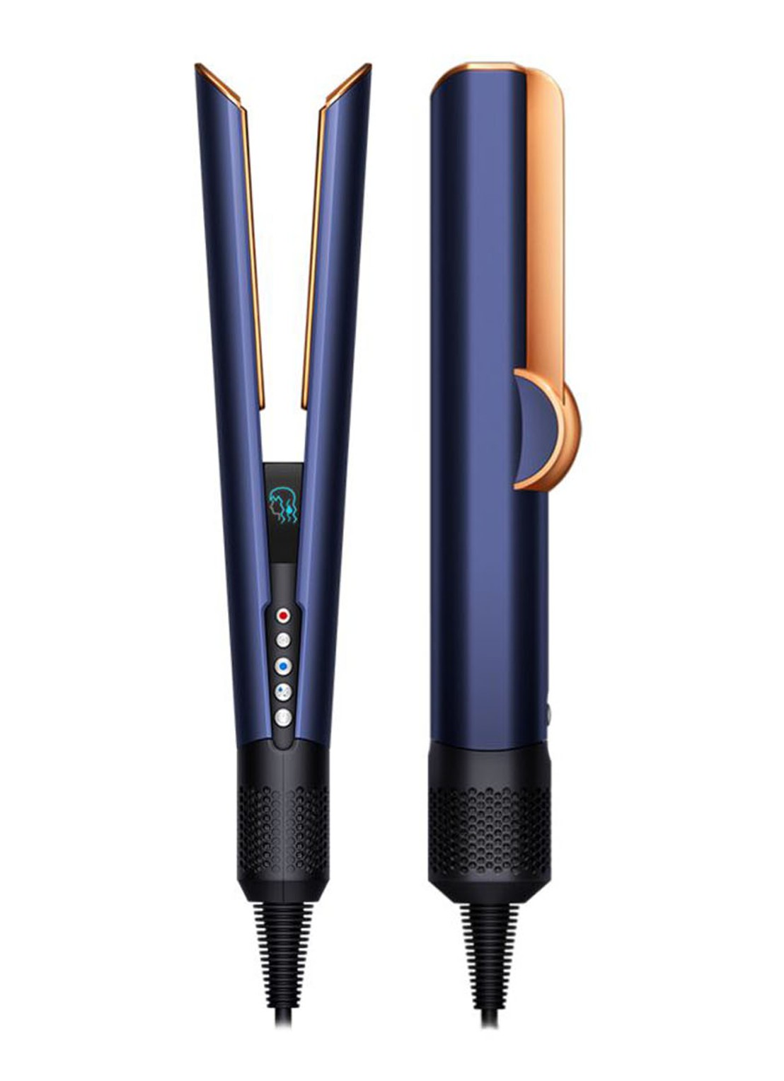 Dyson Airstrait Prusian stijltang - blauw / koper  - voorkant 5 blauw