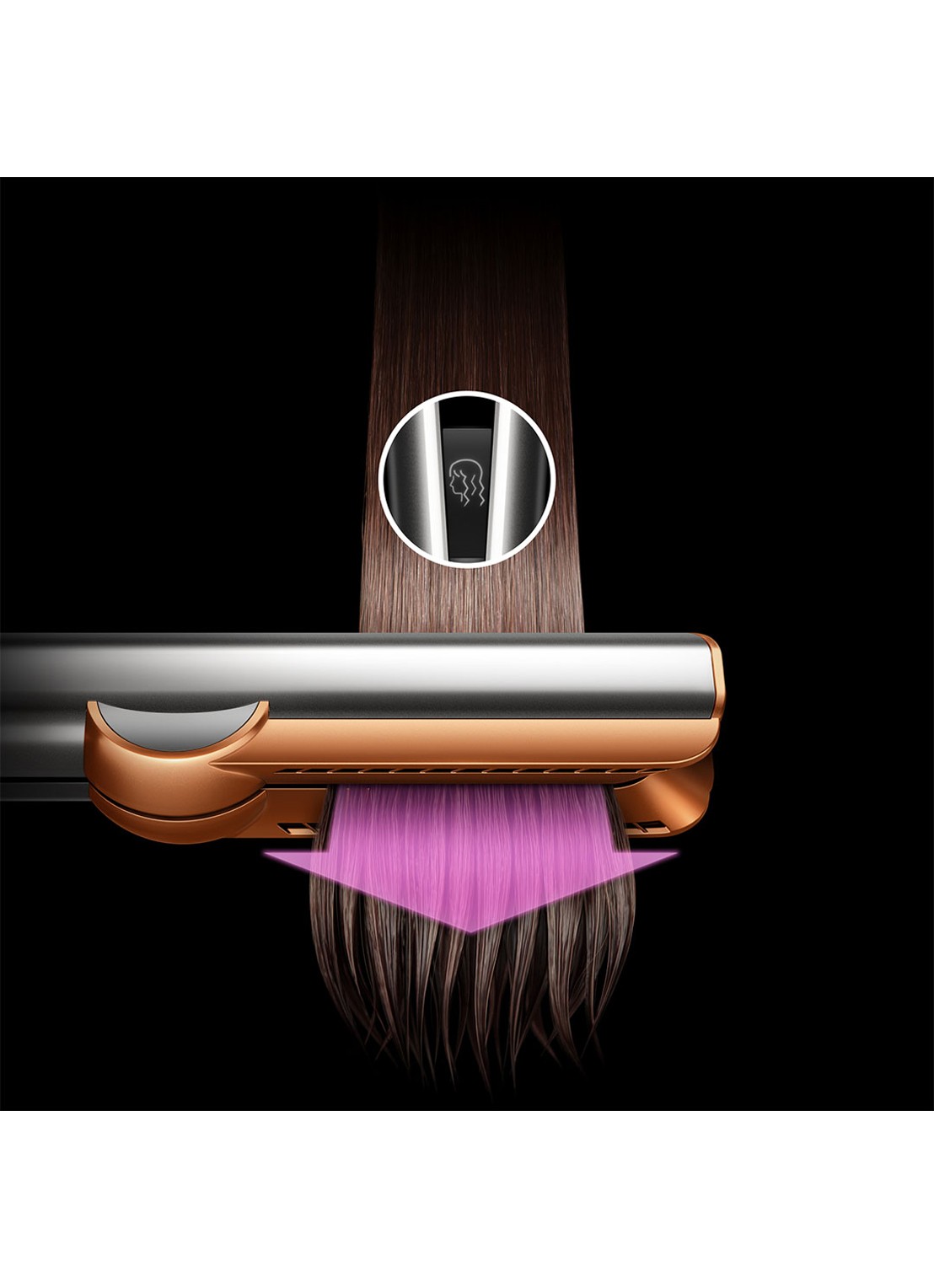 Dyson Airstrait™ stijltang Ceramic Apricot / Topaz - detail 4 oranje