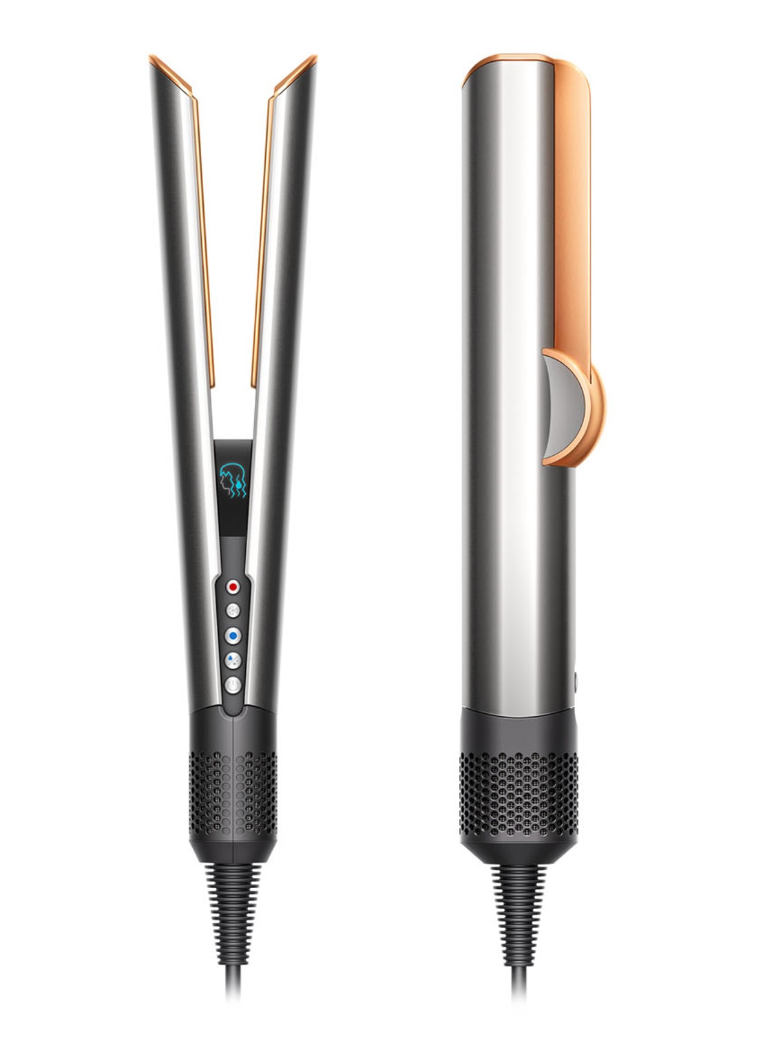 Dyson Airstrait stijltang - zilver / koper   - voorkant zilver