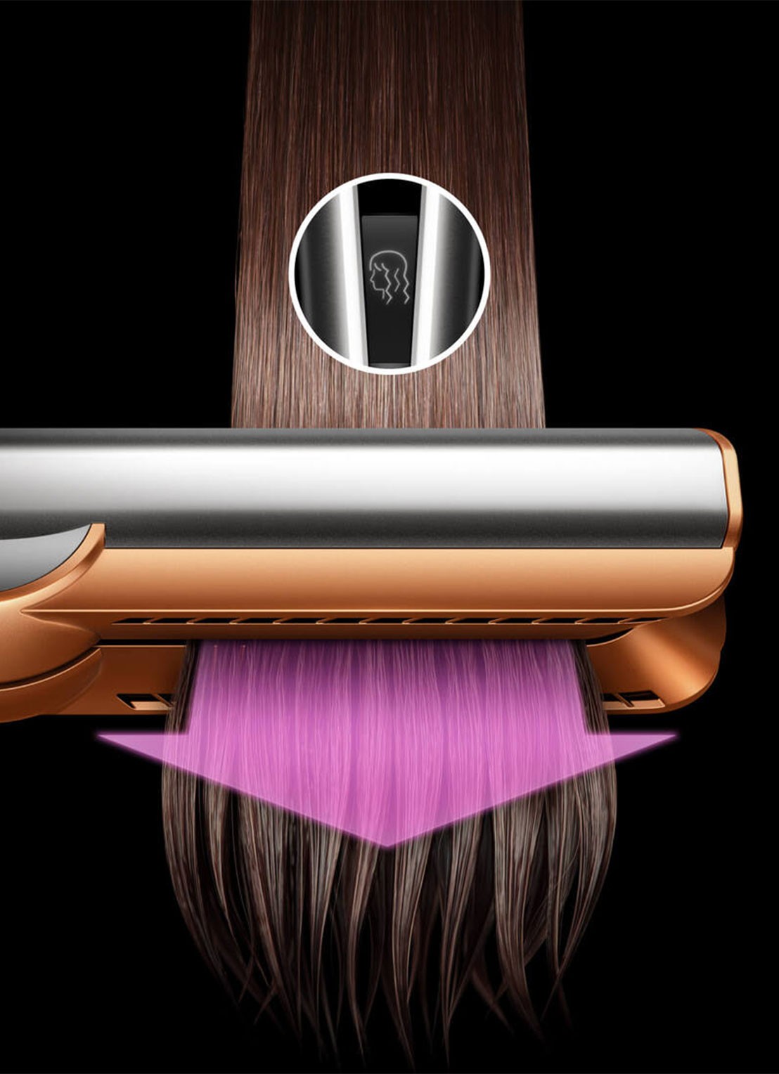 Dyson  Airstrait™ stijltang - Red Velvet/Gold - detail 2 red velvet/gold