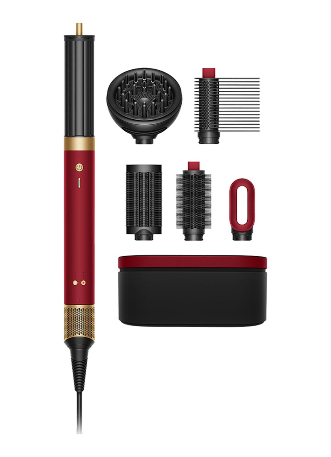 Dyson Airwrap Co-anda 2x™ Curly+Coily Red Velvet / Gold - voorkant 4 red velvet / gold