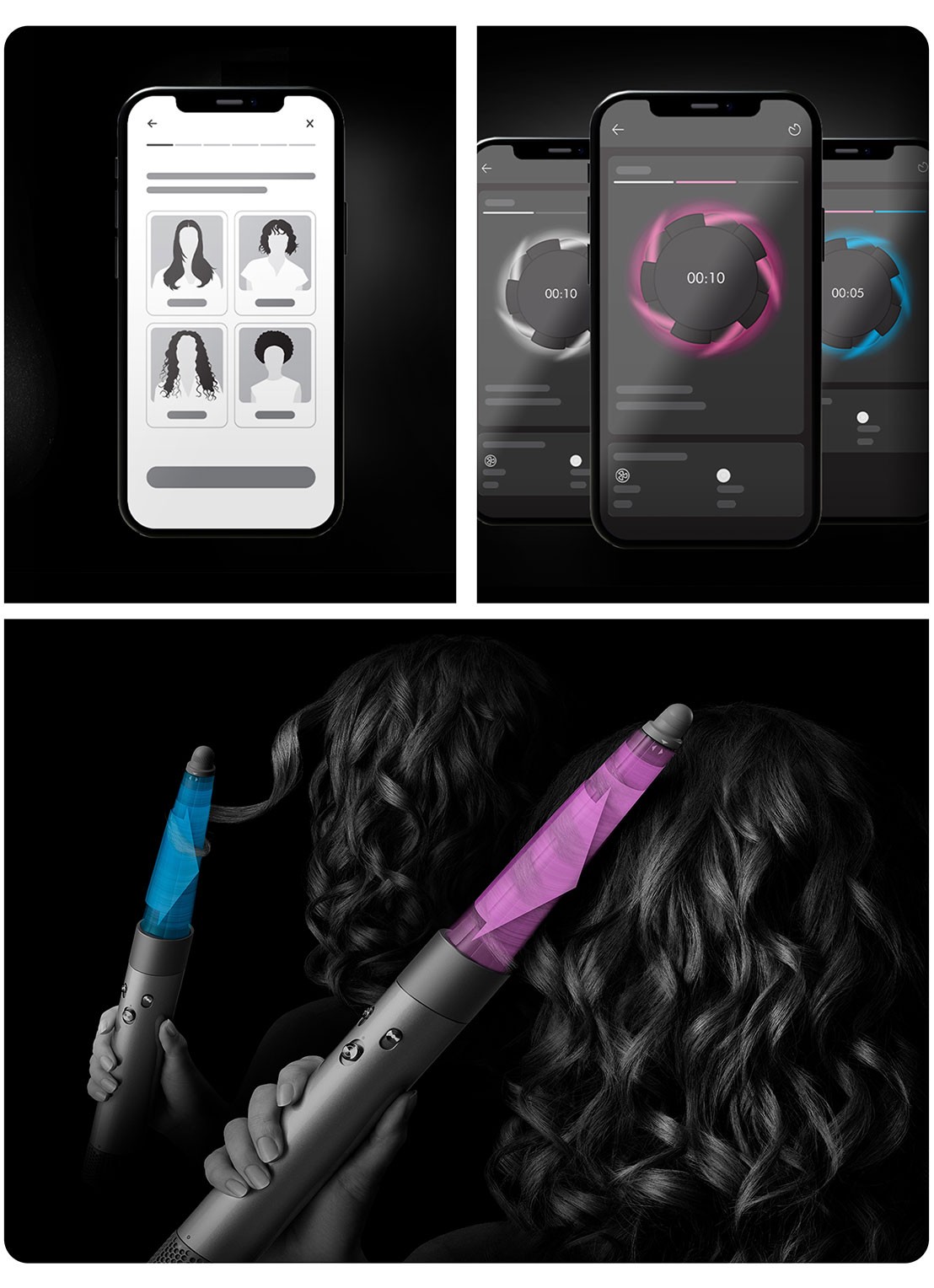Dyson Airwrap i.d.™ - Vinca Blue / Topaz Straight + Wavy  - detail 3 vinca blue / topaz