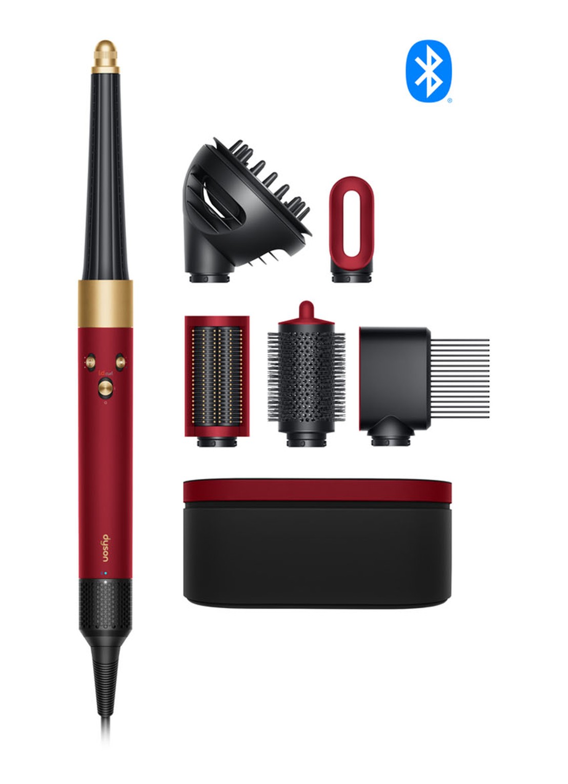 Dyson Airwrap i.d. - Red Velvet/Gold Curly + Coily  - voorkant 5 red velvet/gold