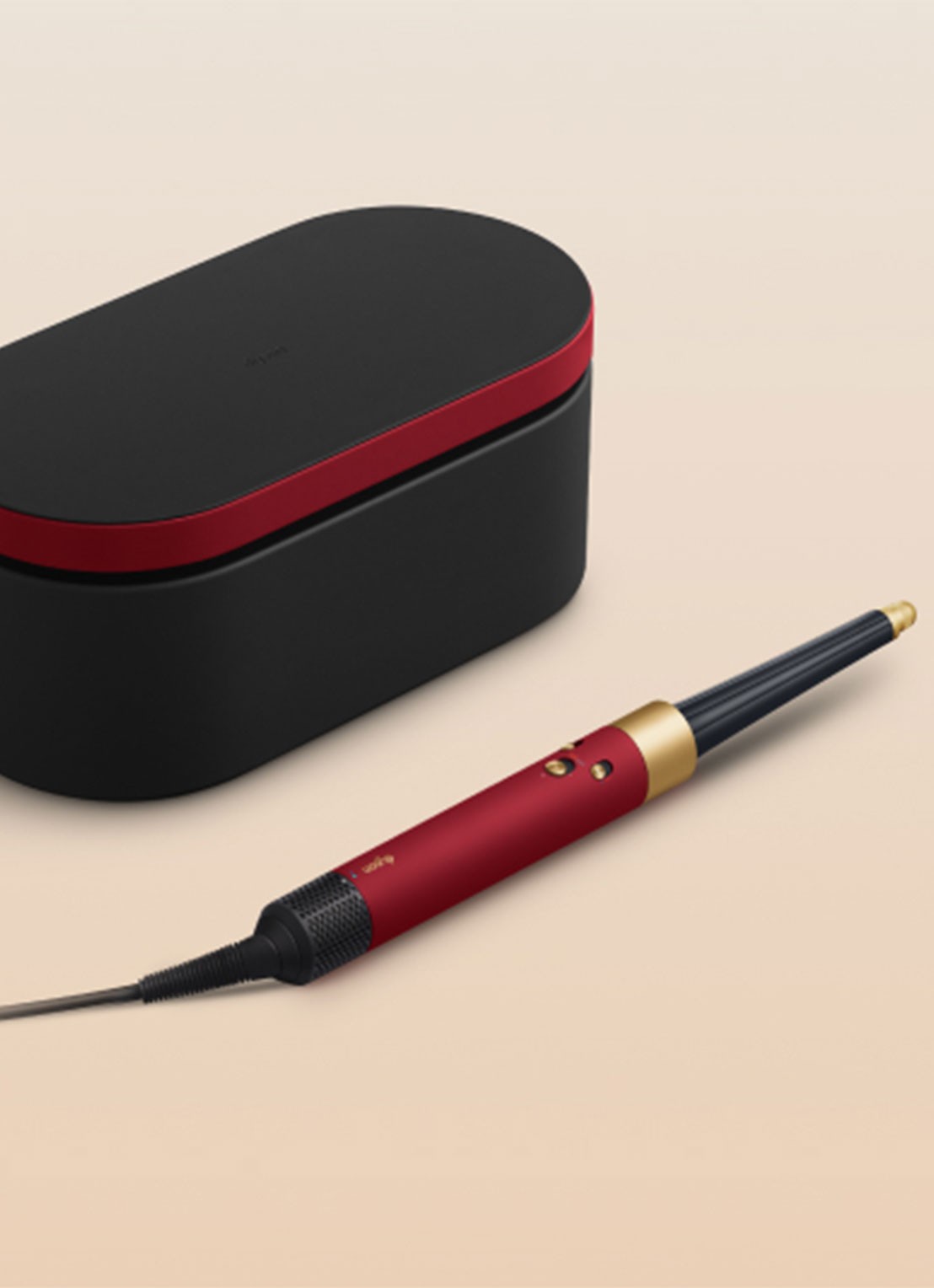 Dyson Airwrap i.d.™ - Red Velvet / Gold Straight + Wavy - voorkant 4 red velvet / gold