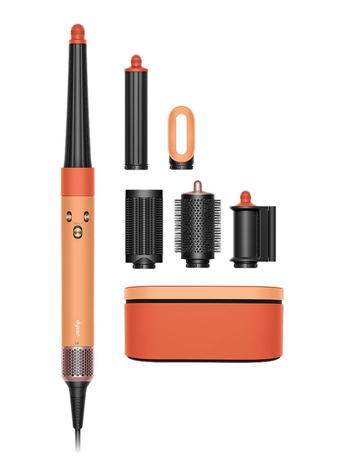 Dyson Airwrap i.d.™ - Straight + Wavy Ceramic Apricot / Topaz - voorkant 4 oranje