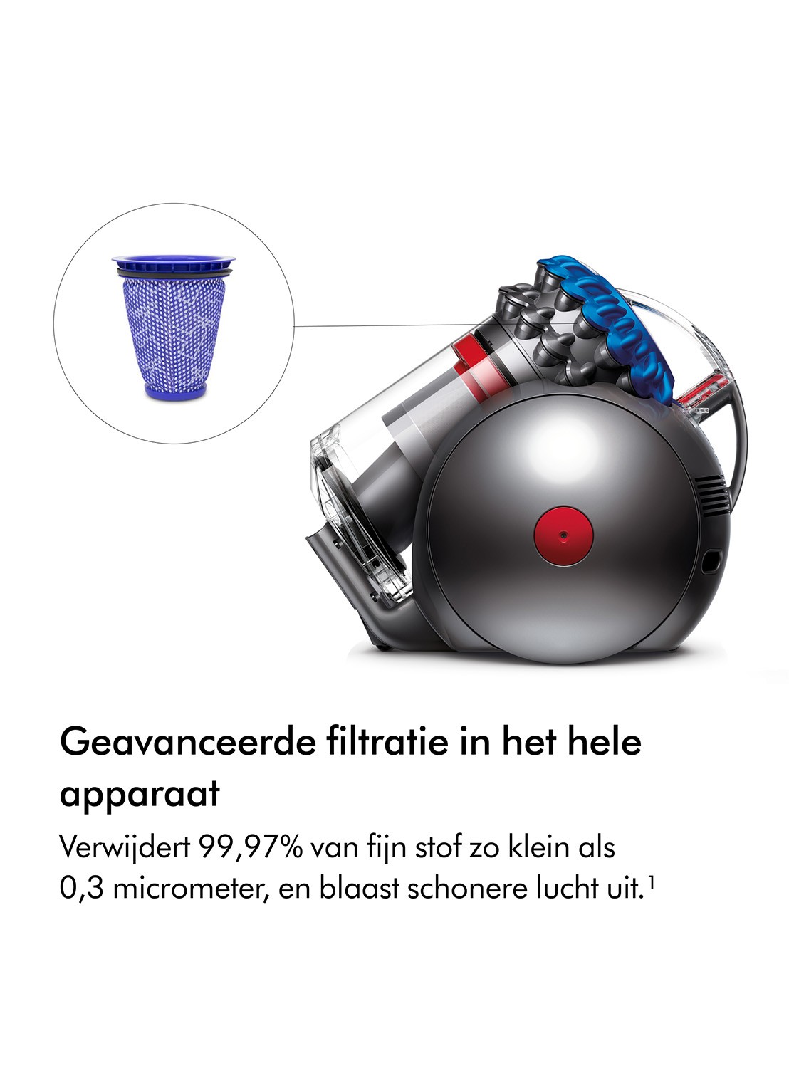 Dyson Big Ball Absolute 2 stofzuiger - achterkant 3 zilver