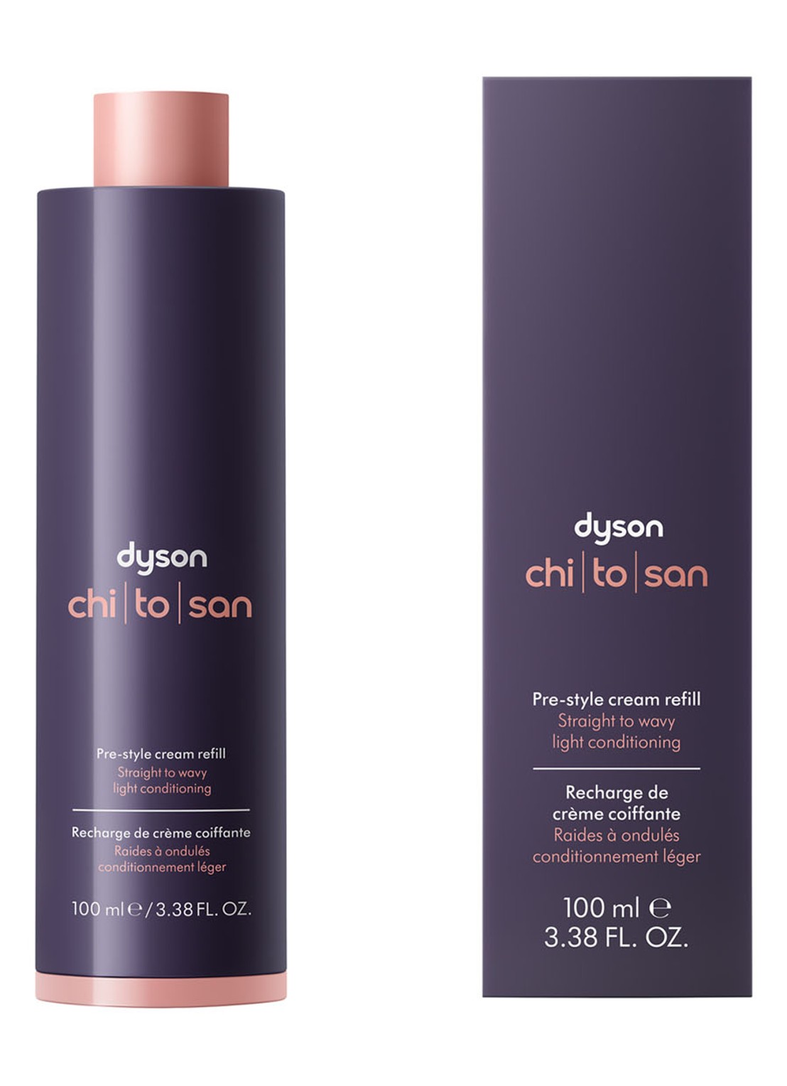 Dyson Chitosan Pre-style Cream Straight to Wavy Light Conditioning Refill - navulling styling crème  - voorkant undefined