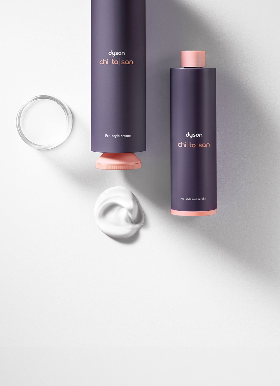 Dyson Chitosan Pre-style Cream Straight to Wavy Light Conditioning Refill - navulling styling crème  - voorkant 2 undefined