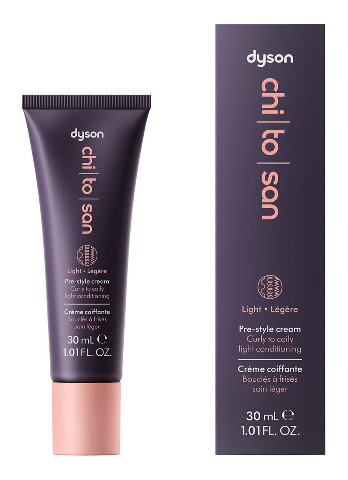 Dyson Chitosan Pre-style Cream - travel size krullencrème - voorkant undefined