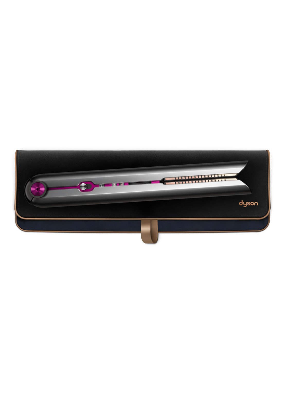 Dyson Corrale stijltang - nikkel / roze - voorkant 2 roze