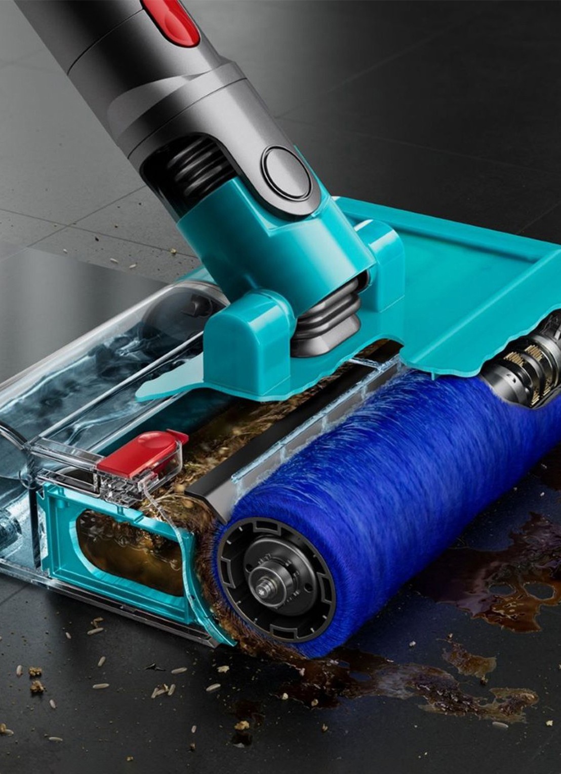 Dyson Cyclone V10 Submarine™ draadloze steelstofzuiger - detail oranje