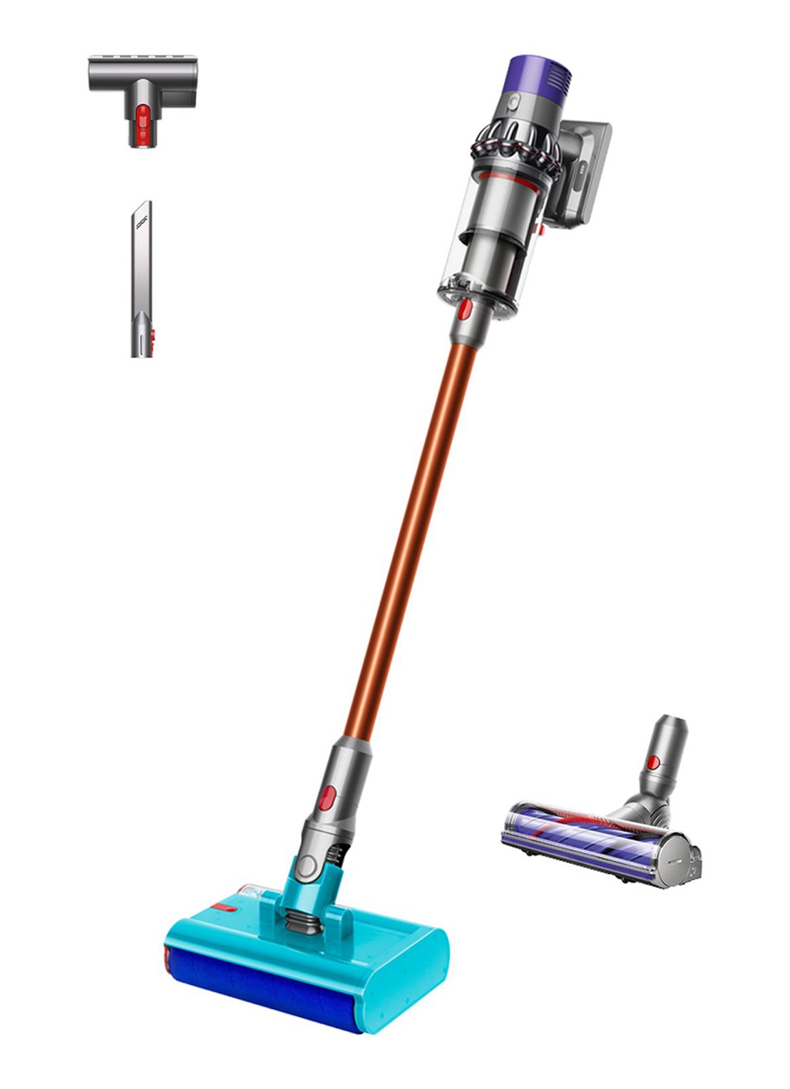 Dyson Cyclone V10 Submarine™ draadloze steelstofzuiger - voorkant 4 oranje
