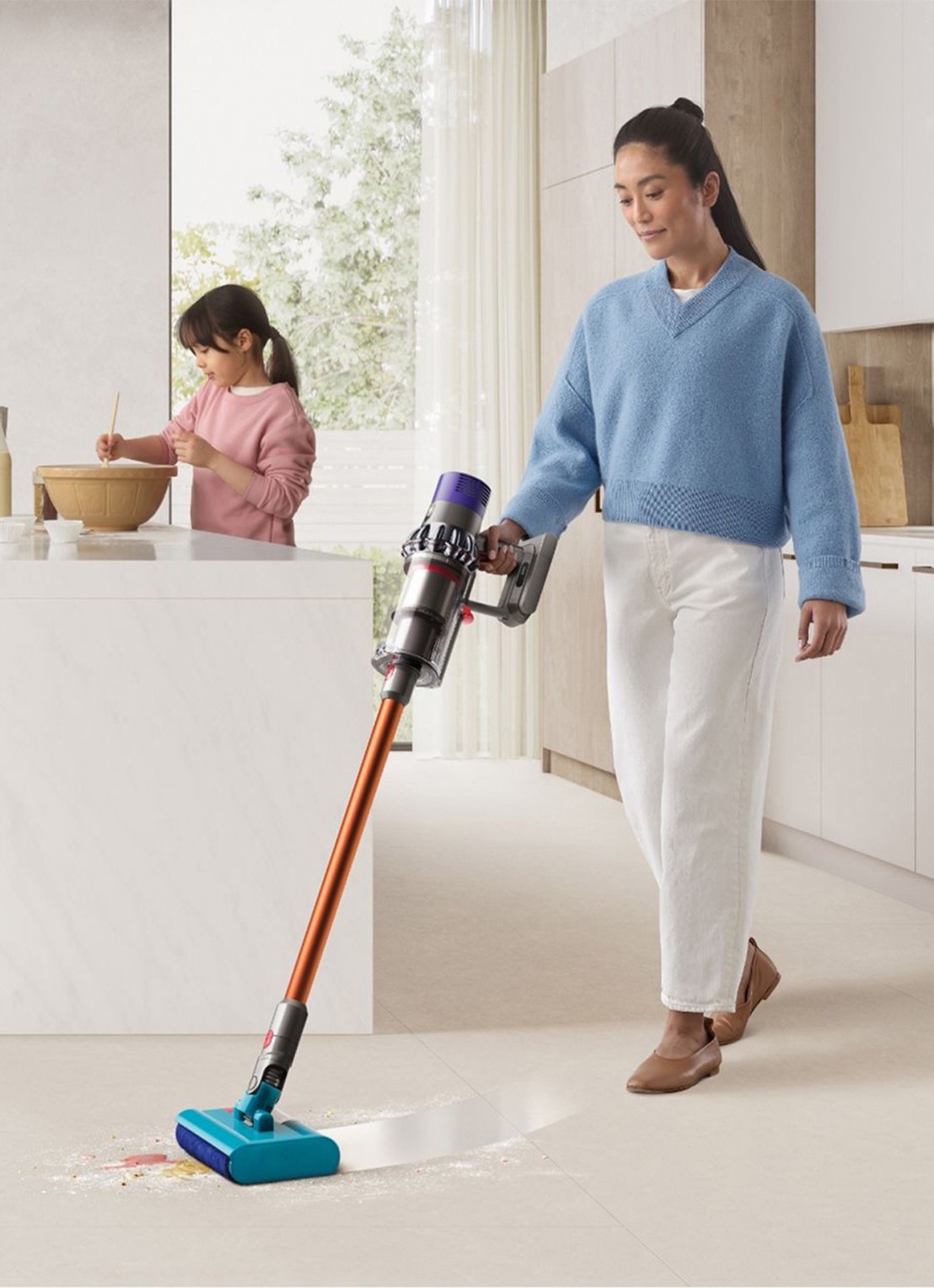 Dyson Cyclone V10 Submarine™ draadloze steelstofzuiger - voorkant 5 oranje