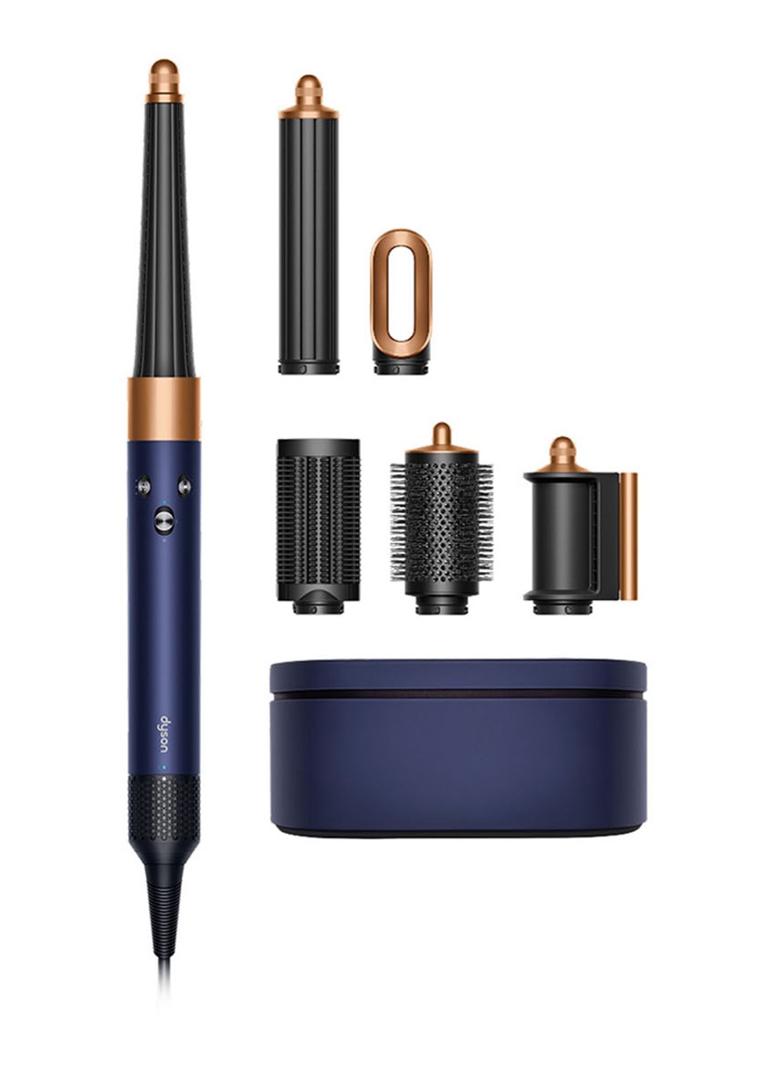 Dyson Dyson Airwrap I.D. Prussian Blue Rich Copper Straight+Wavy - voorkant prussian blue/rich copper