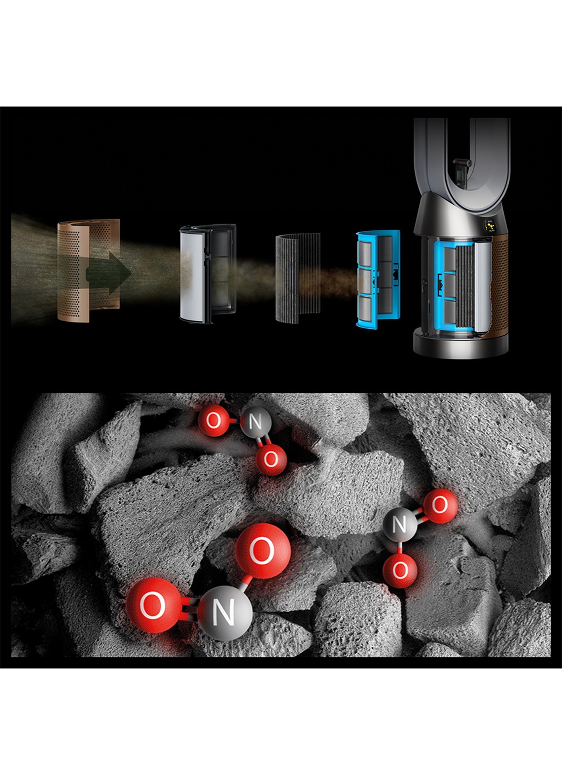 Dyson Dyson Find+Follow™ Purifier Cool PC3 luchtreinigingsventilator - detail 4 zilver