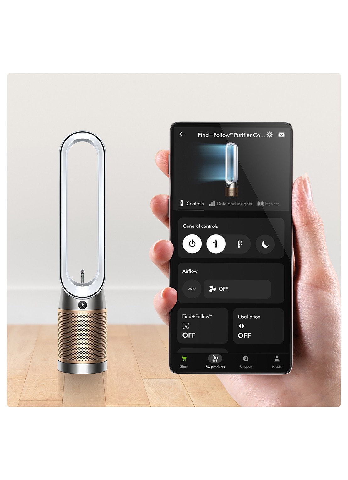 Dyson Dyson Find+Follow™ Purifier Cool PC3 luchtreinigingsventilator - detail 5 zilver