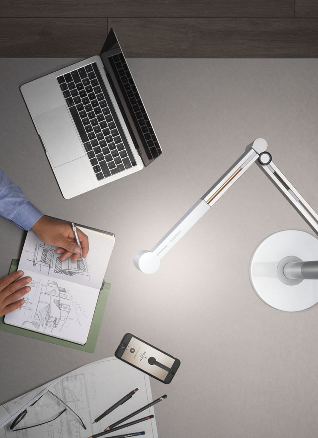 Dyson Dyson Solarcycle Morph™ bureaulamp - Wit / Zilver - detail 5 wit / zilver