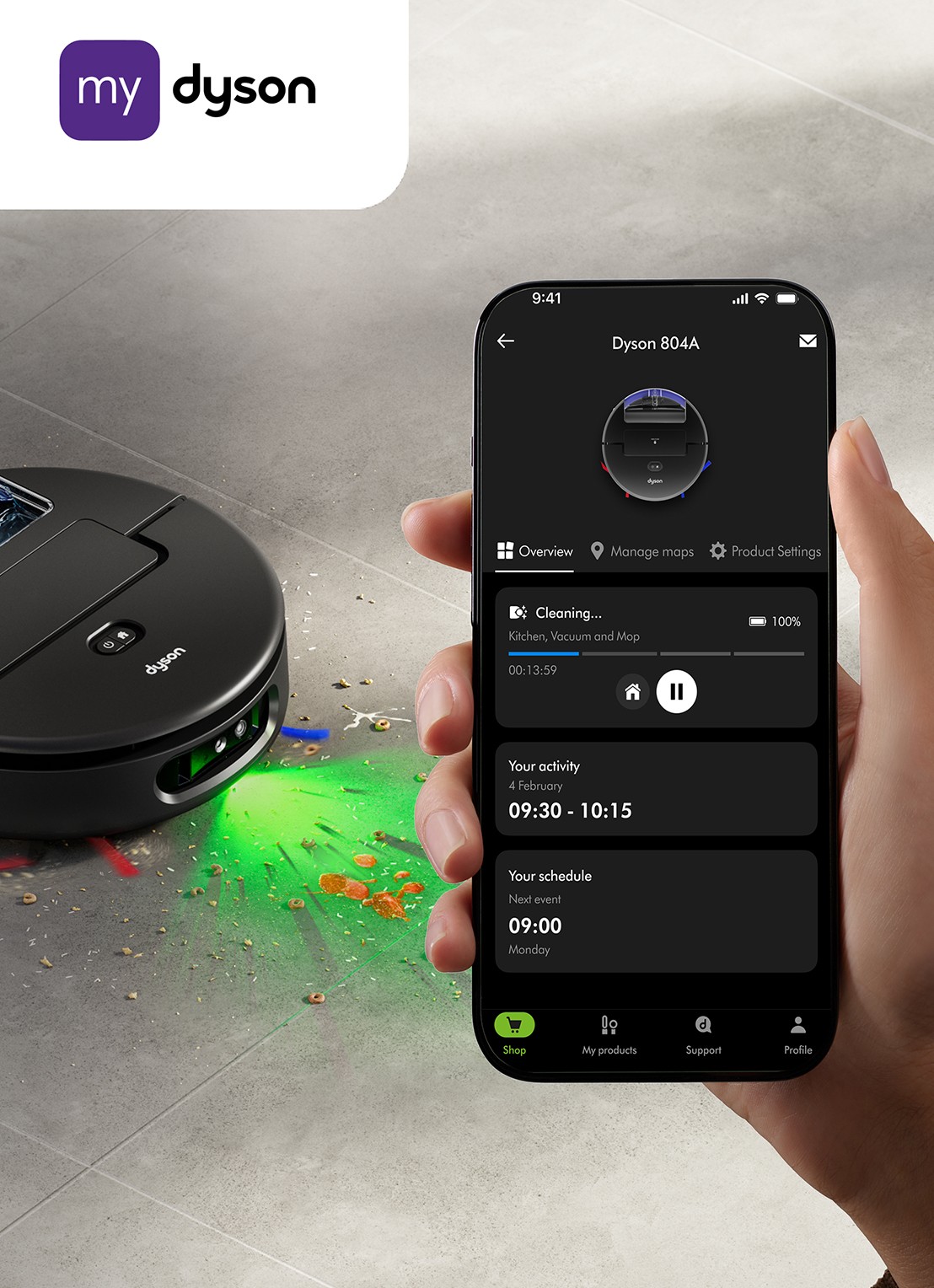 Dyson Dyson Spot+Scrub™ AI-robotstofzuiger - detail 2 zwart