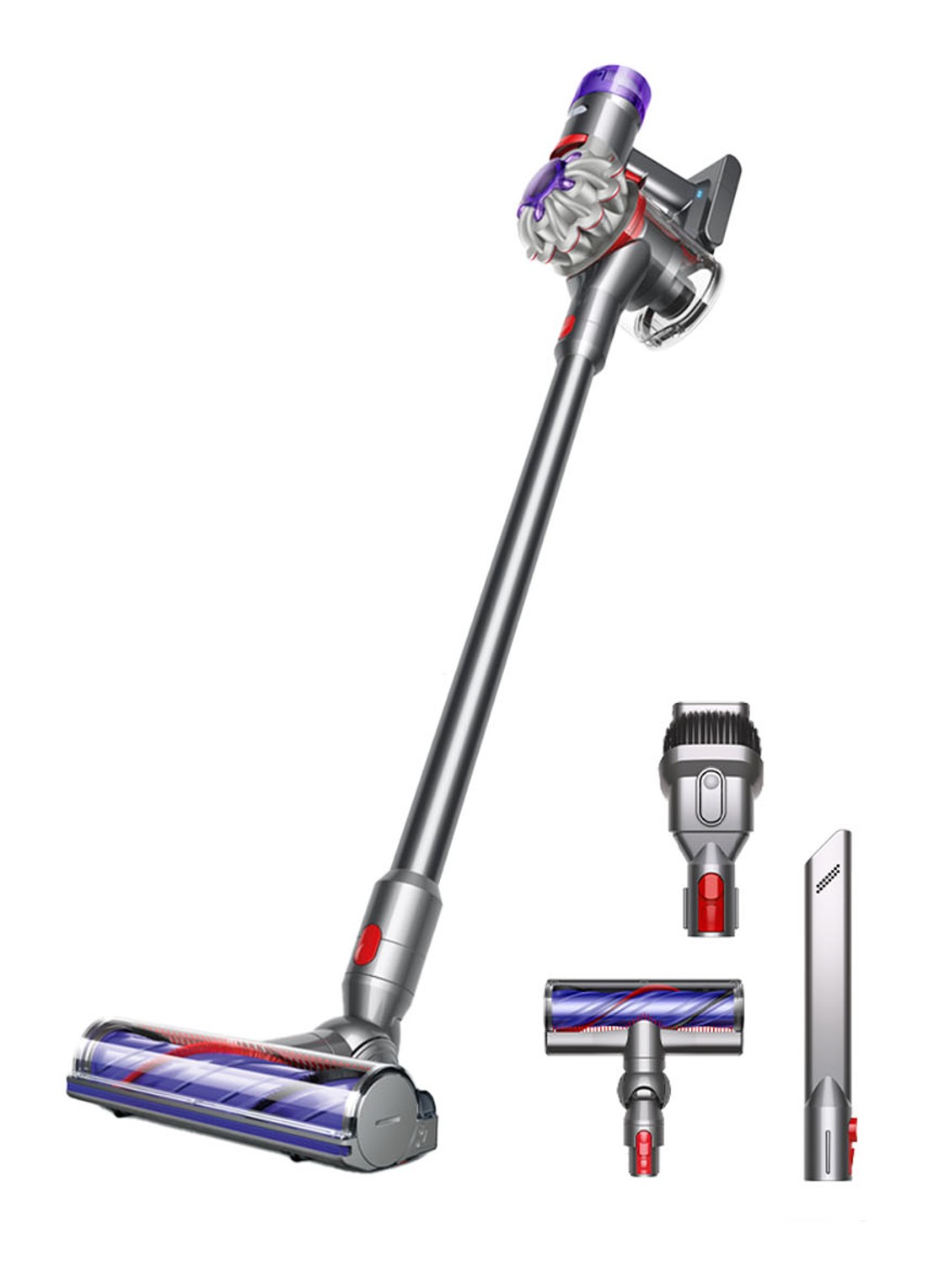 Dyson Dyson V8 steelstofzuiger 125 cm - zilver / nikkel - voorkant 4 zilver