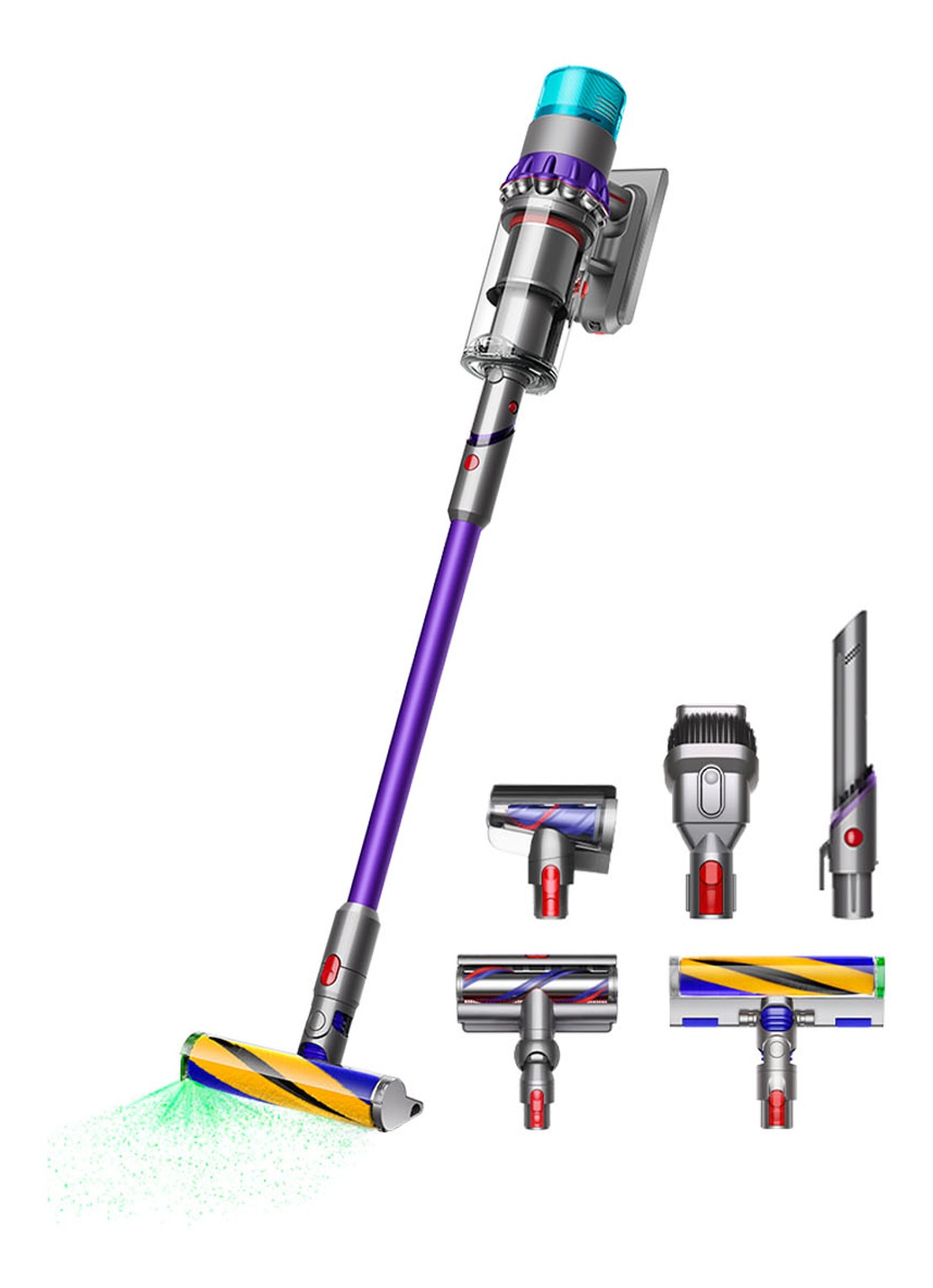 Dyson Gen5 Detect Absolute steelstofzuiger 127,6 cm - paars - voorkant paars
