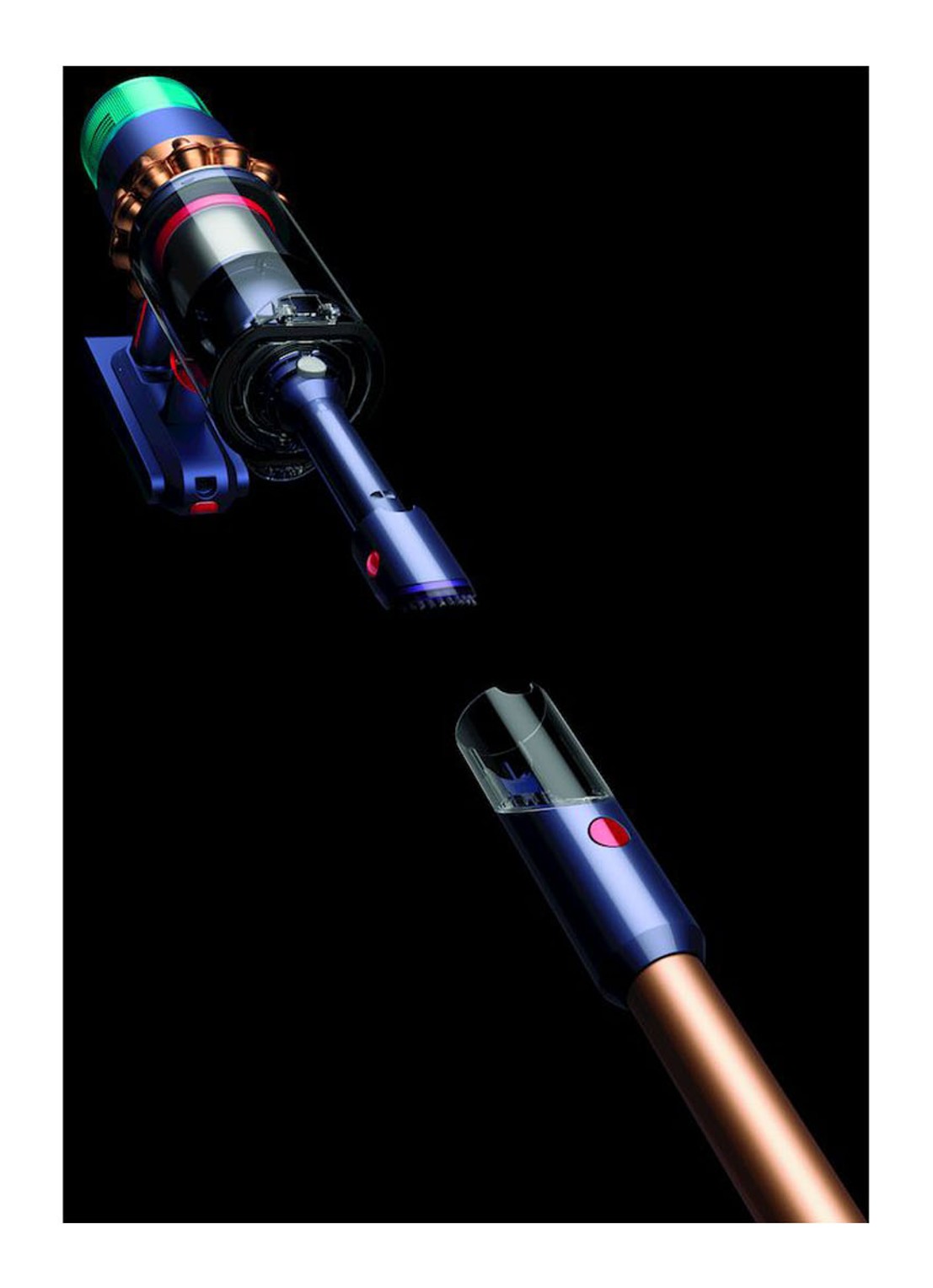 Dyson Gen5 Detect steelstofzuiger 127,6 cm - blauw / koper - detail 4 blauw