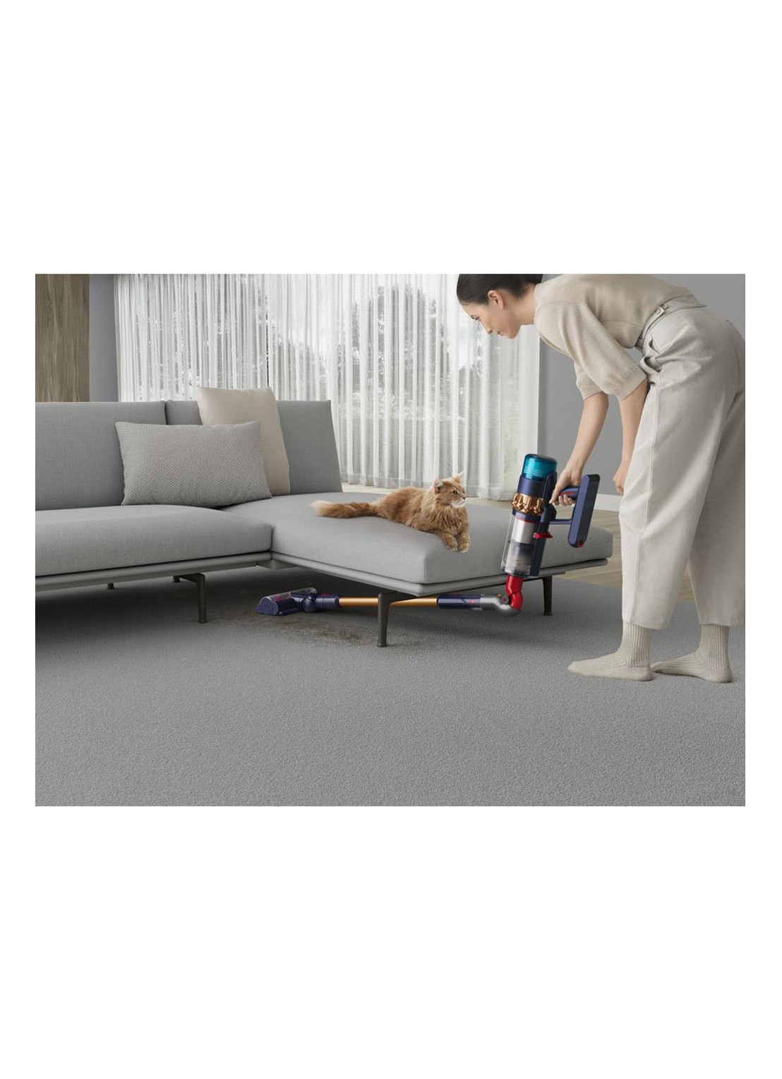Dyson Gen5 Detect steelstofzuiger 127,6 cm - blauw / koper - detail 5 blauw
