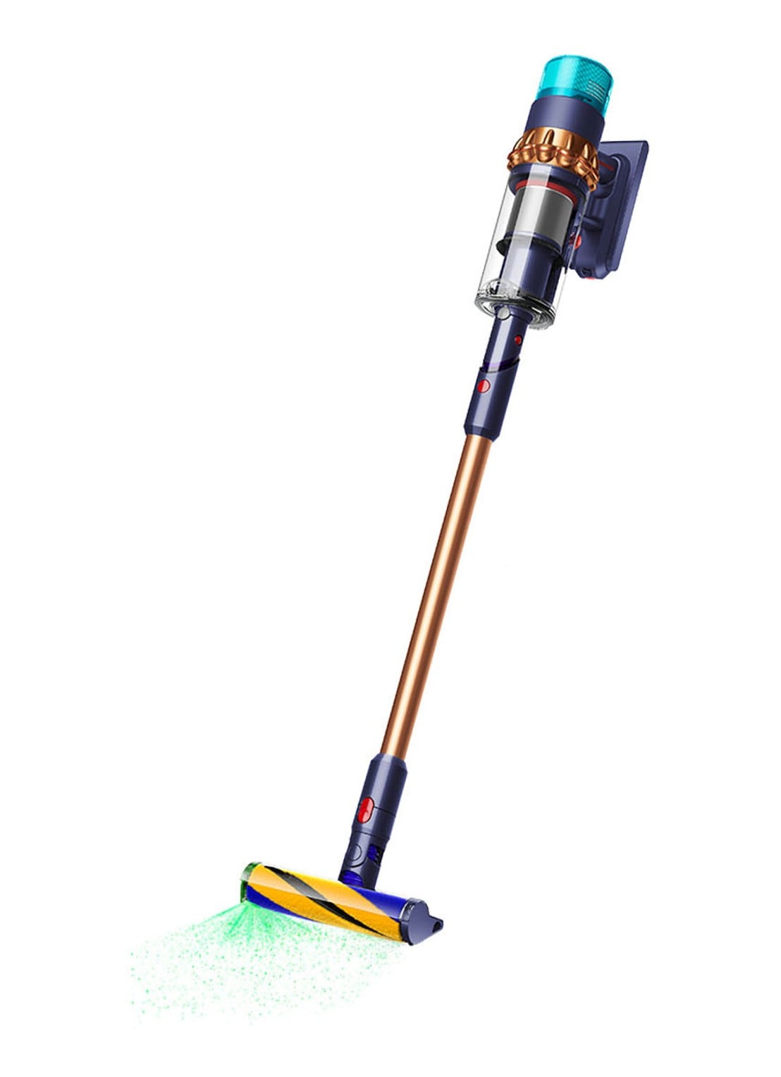 Dyson Gen5 Detect steelstofzuiger 127,6 cm - blauw / koper - voorkant 2 blauw