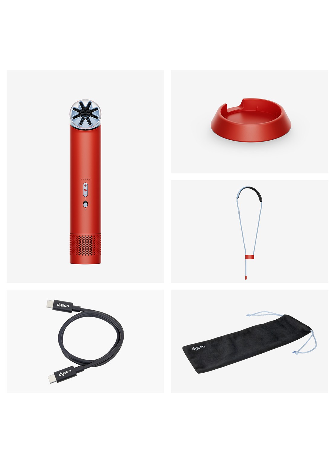 Dyson HushJet™ Mini Cool draagbare ventilator - achterkant rood