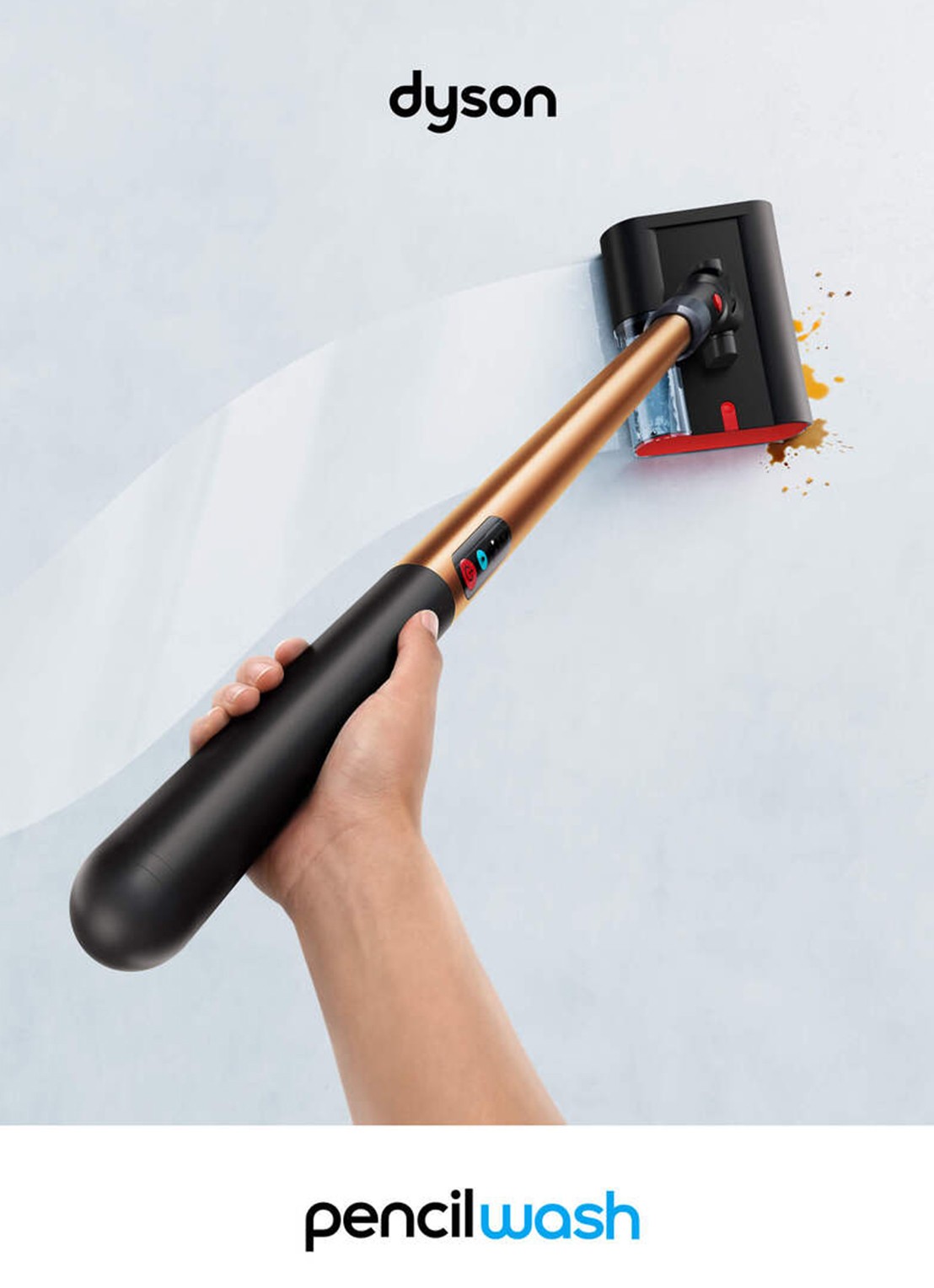 Dyson PencilWash™ vloerreiniger 115 cm - voorkant 2 oranje