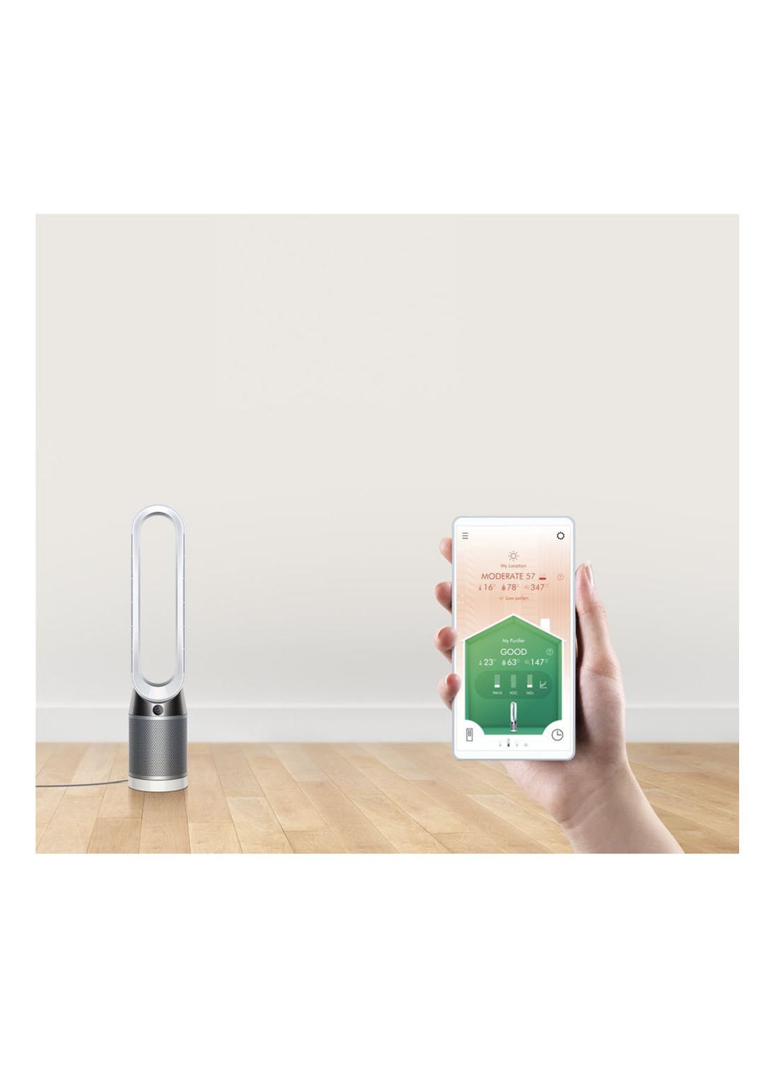 Dyson Pure Cool Tower luchtreiniger en vloerventilator, 105 cm hoog - detail 4 wit